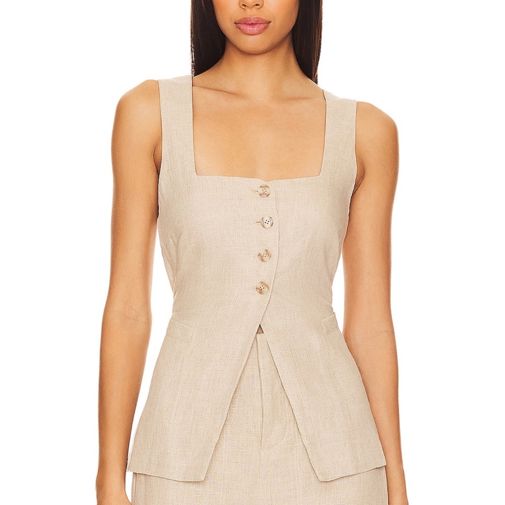 NWT FAITHFULL the Brand Maya linen vest